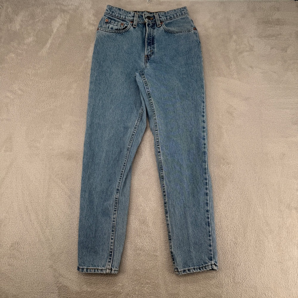 Vintage 90s Levis 512 Slim Fit Tapered Leg Jeans Womens M Blue‎ Denim Cotton USA